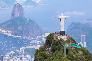 Aerial,View,Of,Rio,De,Janeiro,With,Christ,Redeemer,And